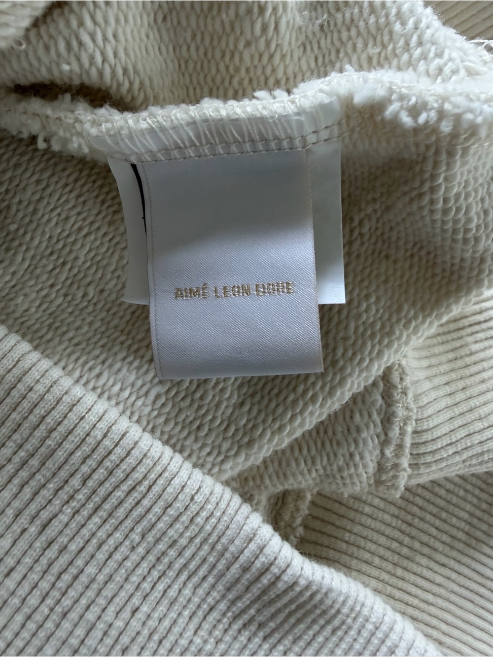Aimé Leon Dore Aimé Logo Hoodie Cream Size Medium - Picture 4 of 4